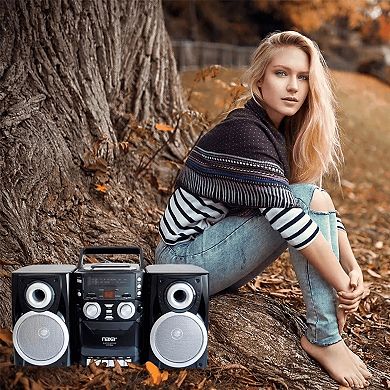Naxa Portable CD Player with AM FM Stereo Radio Cassette Player and Recorder