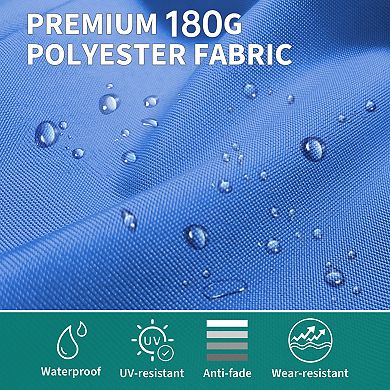 13ft Large Patio Umbrella, Outdoor Double-Sided Rectangle Market Umbrella for Poolside Lawn Backyard