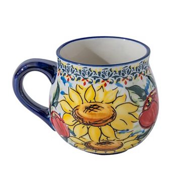 Handpainted Ceramic Mug Gift for Women Floral Design— Mother's Day Gift