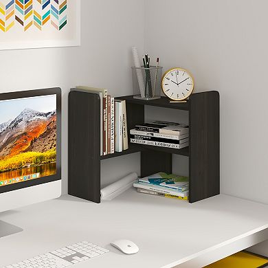 Furinno Adjustable Crossable Free Combination Desk Organizer Shelf with Open Storage