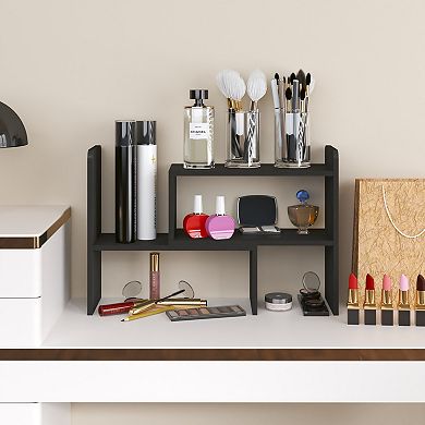 Furinno Adjustable Crossable Free Combination Desk Organizer Shelf with Open Storage