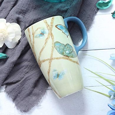 Coffee Mug Porcelain Latte Tea Cup With Lid Office Home— Mother's Day Gift