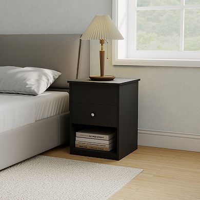 Furinno 17.72" x 17.72" x 23.43" Lift Top Nightstand Modern Bedside Table with Drawer