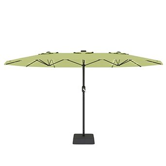 15FT Extra Large Rectangular Patio Umbrella with Stand 450×270cm, Outdoor Market Parasol