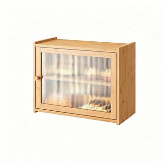 Large capacity bread box, farmhouse style, 100% bamboo bread storage box with transparent window.