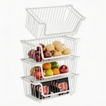 Splendid Frame 4 pc Stackable Wire Baskets