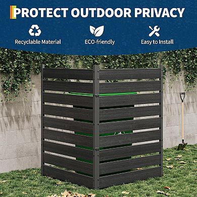 Superior Cedar Wood Outdoor Privacy Fence Panel, No-Dig Decorative ...