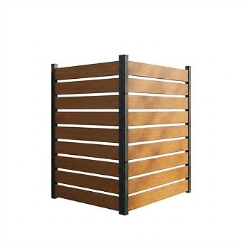 Superior Cedar Wood Outdoor Privacy Fence Panel, No-Dig Decorative Screen with Weatherproof Finish