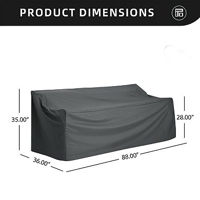 Eazegath 88 x 36" Outdoor Waterproof Coated Fabric 3-Seater Sofa Rain Cover