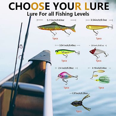 145Pcs Fishing Lures Kit Crankbaits Spinnerbaits Worms Jigs Hooks