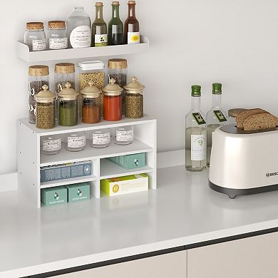 Furinno Desk Organizer Office Shelf with Open Storage for Bedroom Kitchen