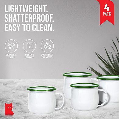Enamelware Metal Camping Mugs with Handle— Mother's Day Gift