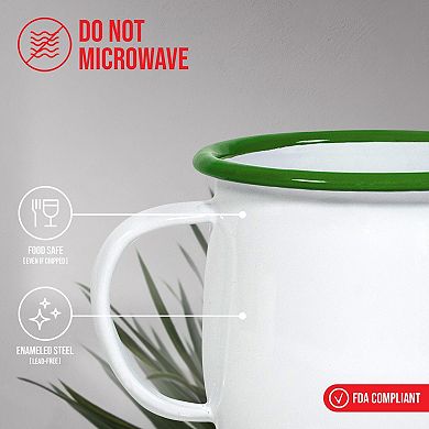 Enamelware Metal Camping Mugs with Handle— Mother's Day Gift