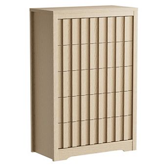 Modern Storage Dresser with Drawer Trim, MDF & PB Construction