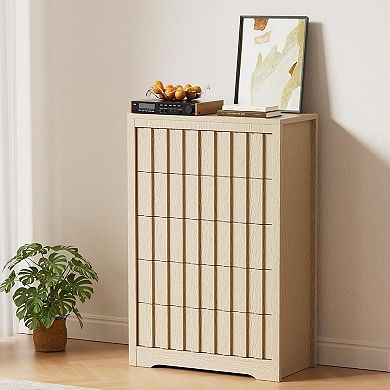 Modern Storage Dresser with Drawer Trim, MDF & PB Construction