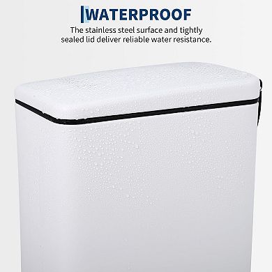 Stainless Steel Garbage Can with Removable Inner Bucket