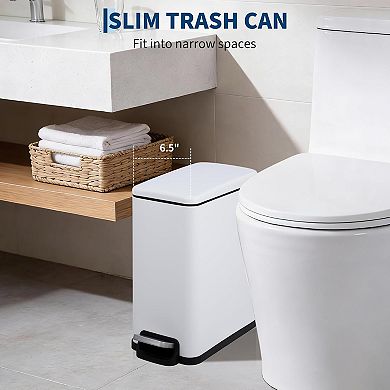 Stainless Steel Garbage Can with Removable Inner Bucket