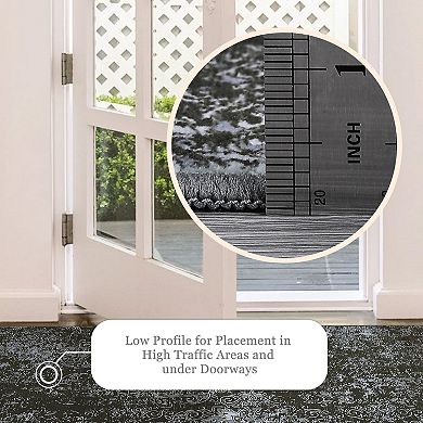Scalloped Area Rugs Washable Modern Rug, Stain-Resistant Foldable Floor Mat with Non-Slip Backing