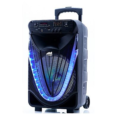 Naxa Portable 12 inch Bluetooth Party Speaker with Disco Light