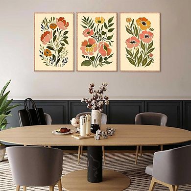 Boho Floral Wall Art Abstract Botanical Minimalist Unframed Posters