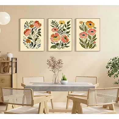 Boho Floral Wall Art Abstract Botanical Minimalist Unframed Posters