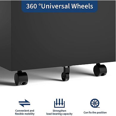 4 Adjustable Feet and Lock Tall Storage Cabinet with Doors and Adjustable 4 Shelves