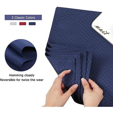 Waffle Jacquard Placemats, Washable & Heat-Resistant, Set of 4