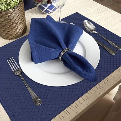 Waffle Jacquard Placemats, Washable & Heat-Resistant, Set of 4