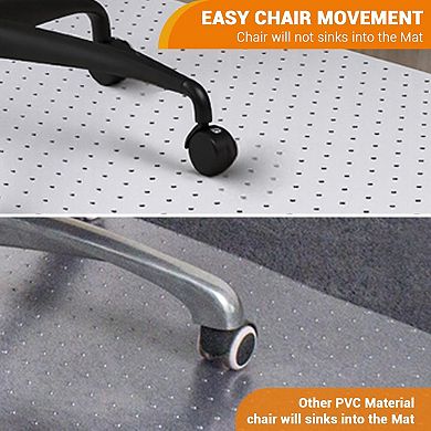 Chair Mat for Carpet Floors, Computer Desk Chair Mat Strong Slip Resistant Floor Protector Stay