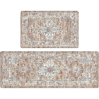 Anti Fatigue Kitchen Mat Set Non Slip Cushioned Waterproof Floor Runner