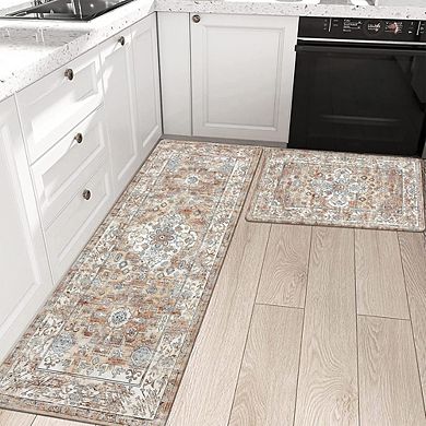 Anti Fatigue Kitchen Mat Set Non Slip Cushioned Waterproof Floor Runner