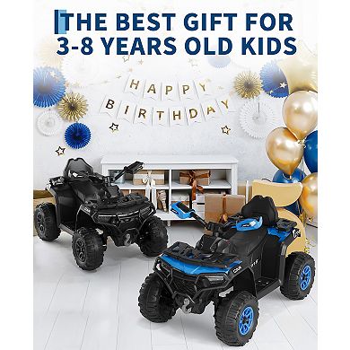 12V Kids Electric Ride, On ATV with Remote Control Dual 45W Motors, Suspension