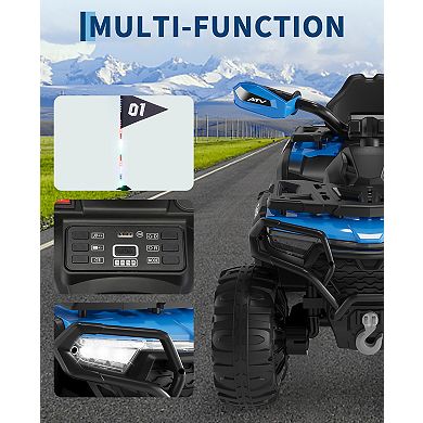 12V Kids Electric Ride, On ATV with Remote Control Dual 45W Motors, Suspension
