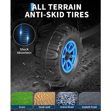 12V Kids Electric Ride, On ATV with Remote Control Dual 45W Motors, Suspension