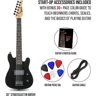 LyxPro CS 30” Beginner Electric Guitar Kit with Guitar, Amp Cable, 6 Picks & More