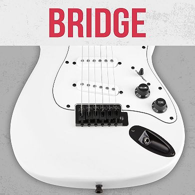 LyxPro CS 36” Beginner Electric Guitar Kit with Amp Cable, 6 Picks & Learner’s Guide
