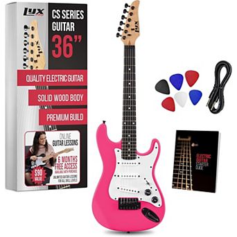 LyxPro CS 36” Beginner Electric Guitar Kit with Amp Cable, 6 Picks & Learner’s Guide