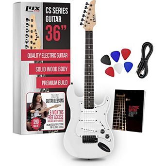 LyxPro CS 36” Beginner Electric Guitar Kit with Amp Cable, 6 Picks & Learner’s Guide