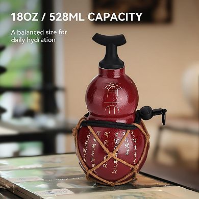 Gourd Vacuum Bottle Crackle Finish Outdoor