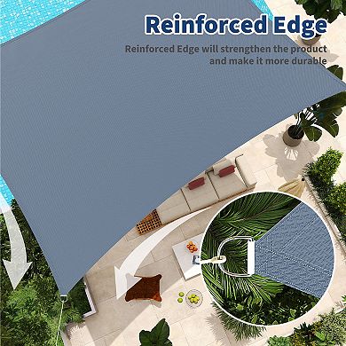 Heavy Duty UV Block Outdoor Sun Shade Sail Canopy, Waterproof HDPE Material