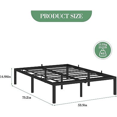 6 in Bed Frame, Sturdy Metal Platform,Metal Bed Frame Heavy Duty Steel Slat Support