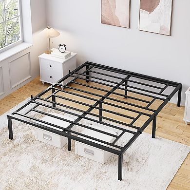 6 in Bed Frame, Sturdy Metal Platform,Metal Bed Frame Heavy Duty Steel Slat Support