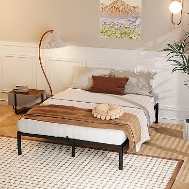6 in Bed Frame, Sturdy Metal Platform,Metal Bed Frame Heavy Duty Steel Slat Support