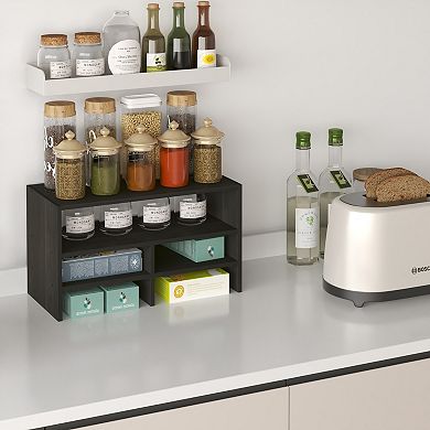 Furinno Desk Organizer Office Shelf with Open Storage for Bedroom Kitchen