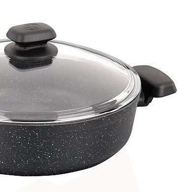 Korkmaz Ornella Aluminum 4L Non-Stick Low Casserole Dish with Lid