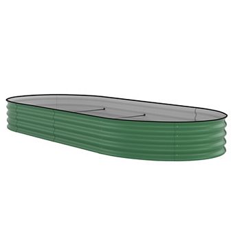 Outdoor Metal Raised Garden Bed,Planter Box For Yard Patio,Rubber Edging,Rust-proof,Easy Assembly