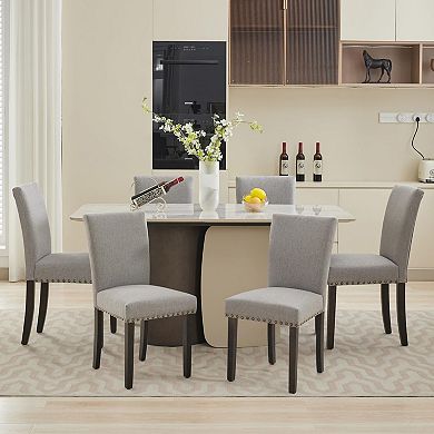 Set of 2- Soft Upholstered Dining Chairs