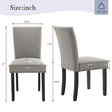 Set of 2- Soft Upholstered Dining Chairs
