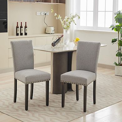 Set of 2- Soft Upholstered Dining Chairs