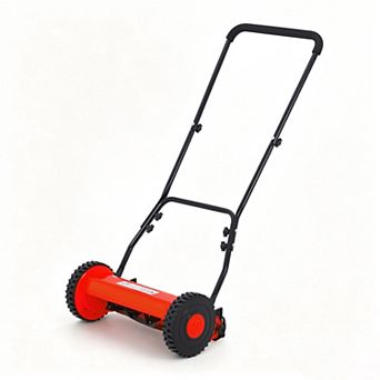 14-16" Eco-Friendly 5-Blade Reel Mower - Manual Push, Adjustable Height, Lightweight for Small Yards
